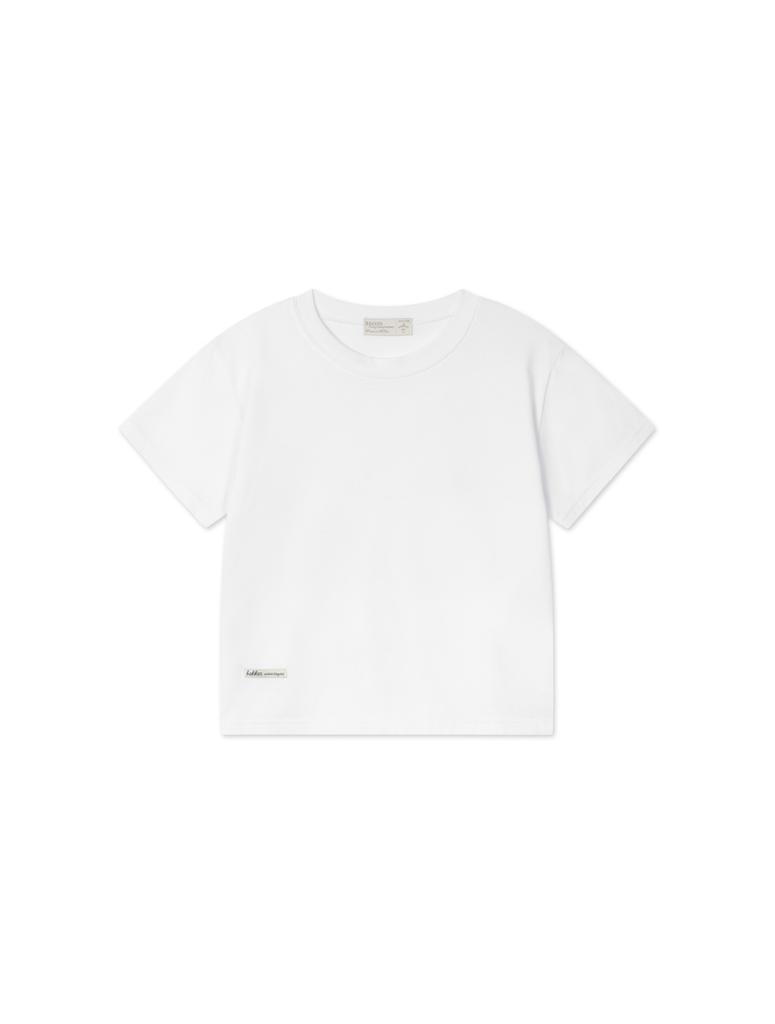 BAKKEN Soft Tension Semi-Crop Plain Short Sleeve T-Shirt Bk4310 (4 Colors)