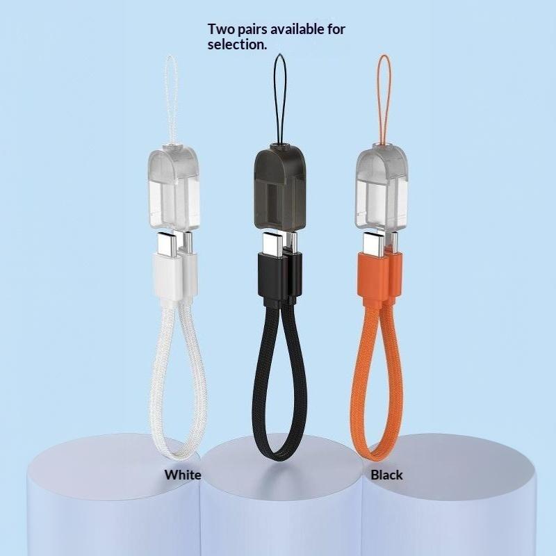 Multifunctional PD 60W Type C Fast Charging Short Cable Portable TPE Material Cord for Home Travel Student Use