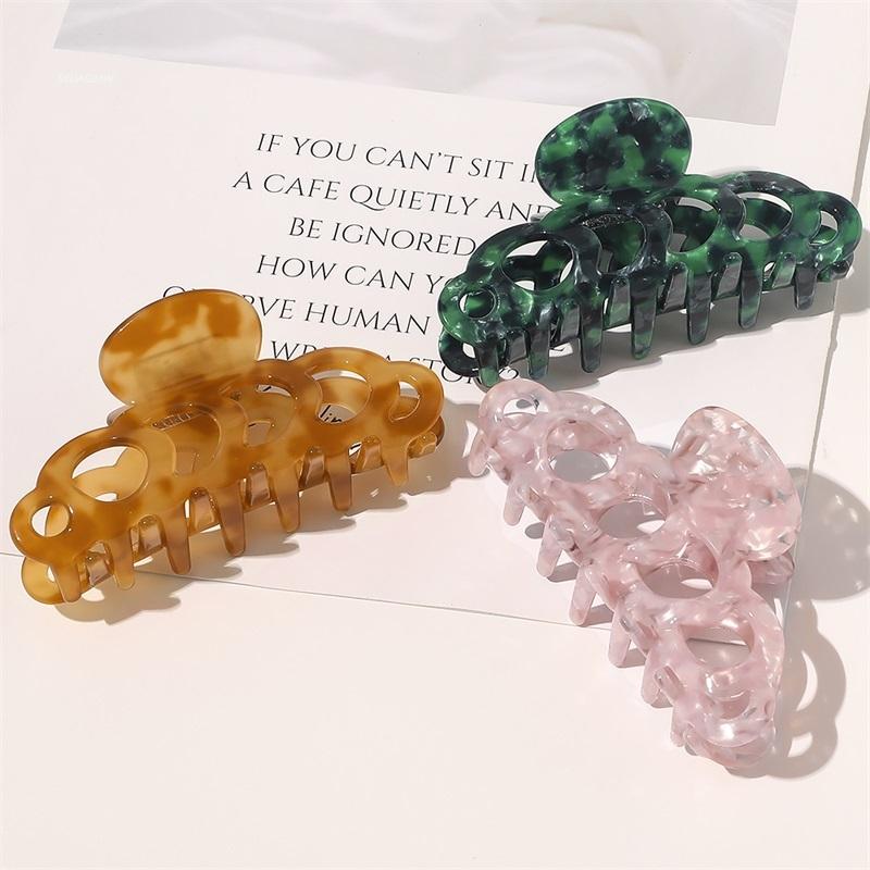 New Claw Clip Acetate Hair Clips for Women Elegant Colorful Solid Color Girls Hair Barrettes Hair Clips Hair Accessories