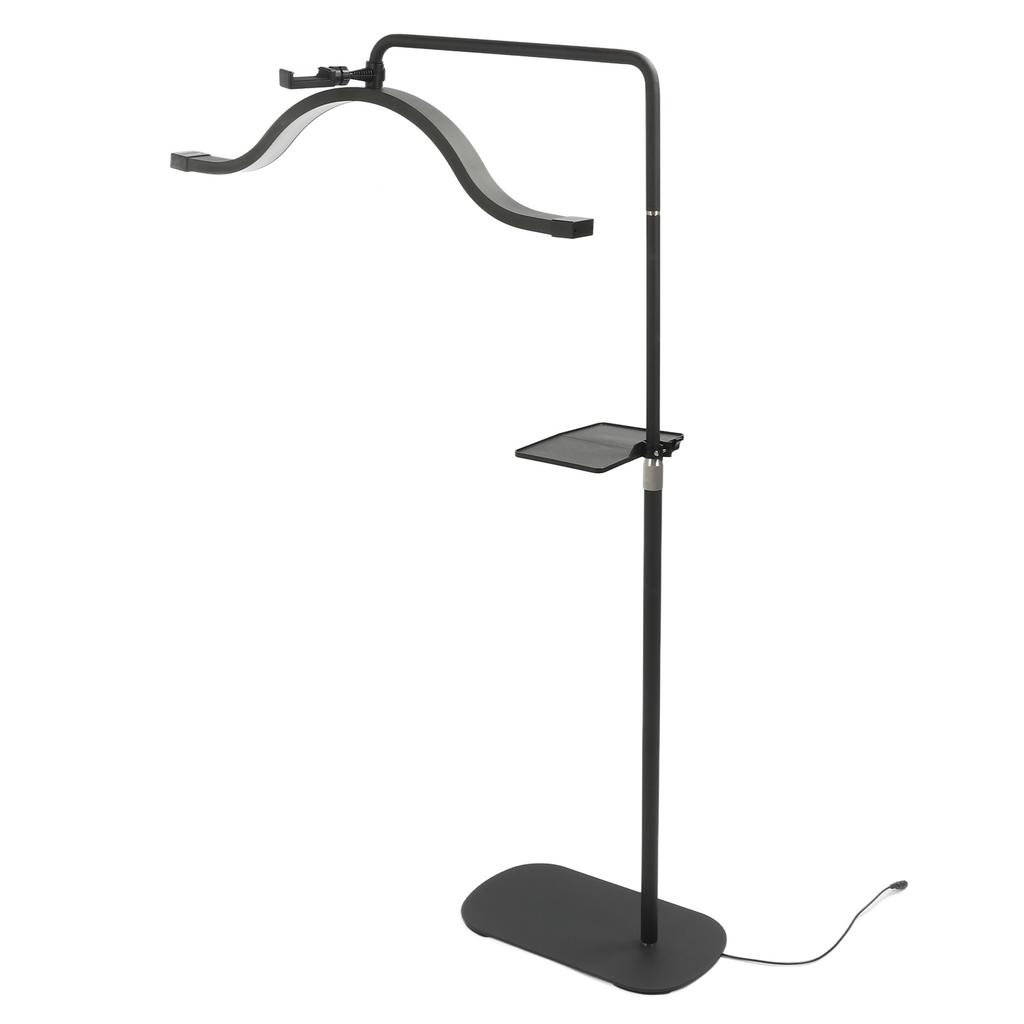 Half Moon Floor Light 45W 29 Inch 3200K To 5600K Adjustable Standing Lash Lamp with Phone Clip for Skincare Live