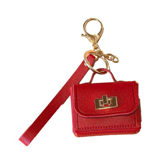 

Keychain Pendant Mini Handbag Charm Key Chain with Versatile Hanging Buckle Wear-Resistant Imitation Leather Keychain Backpack Accessories