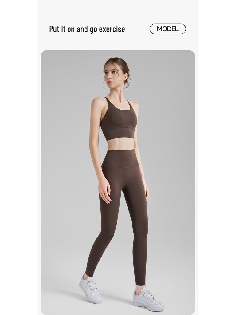 Summer Women's Yoga Set: Water Drop Back Tank & Anti-Roll-Up Pants