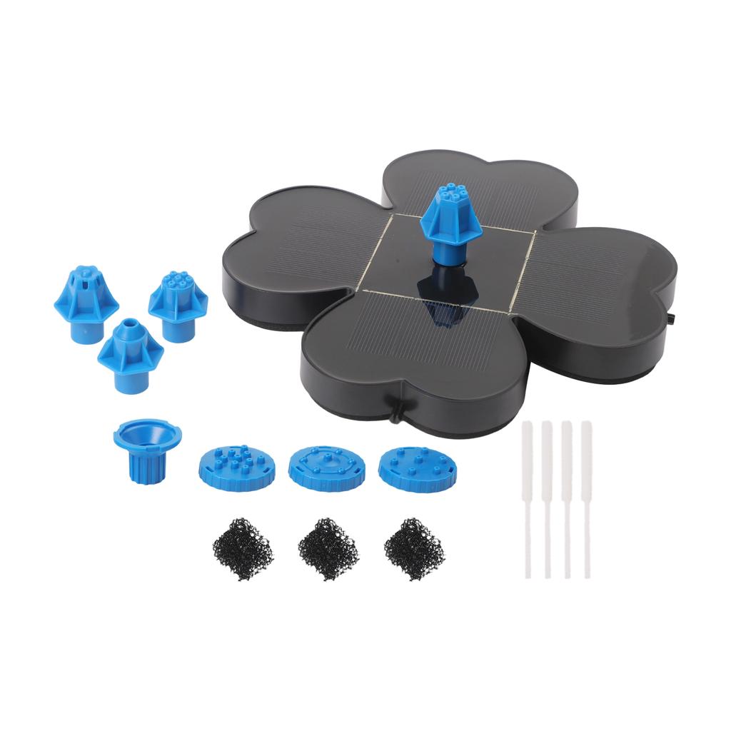 Garden Decoration Floating Fountain Decorative Garden Water Pump 8 Interchangeable Nozzles Built-in Filter System