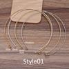 5pcs Metal DIY Wedding Headband Bride Coil Hairwear Hairband Head Hair Band Base Collar Neckwear Necklace Jewelry Components