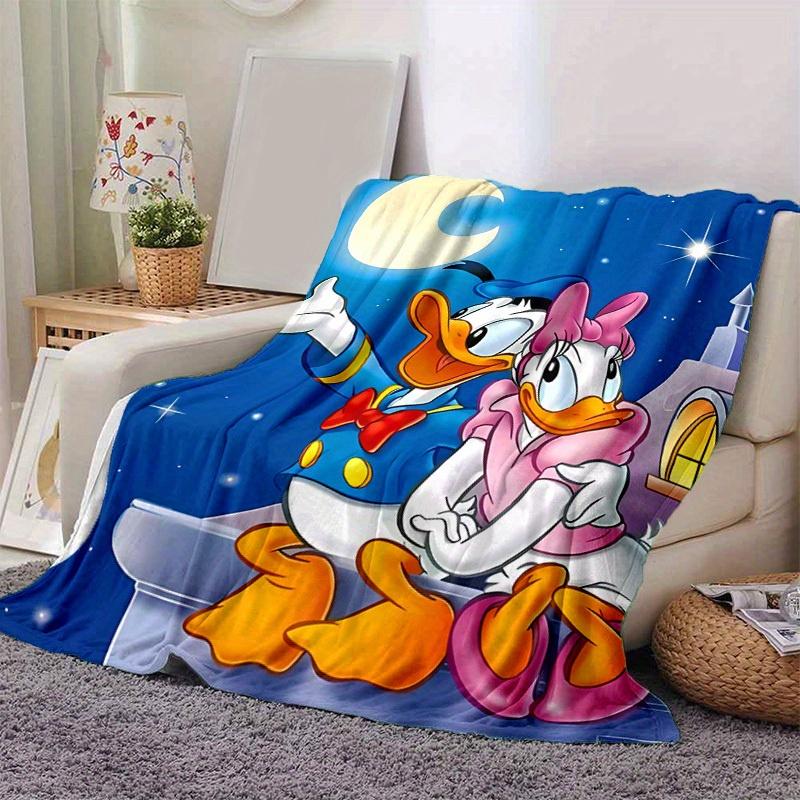 1pc Cartoon donald duck Couple Throw Blanket - Seasonal Universal, Home Decoration, Blanket, Soft Flannel Throw Blanket - Versatile & Cozy f 100x150cm