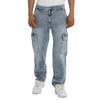 Pro Club Zwaar Gewicht Relaxte Pasvorm Denim Cargo Broek Licht Steen (Maat 32, Wassen)