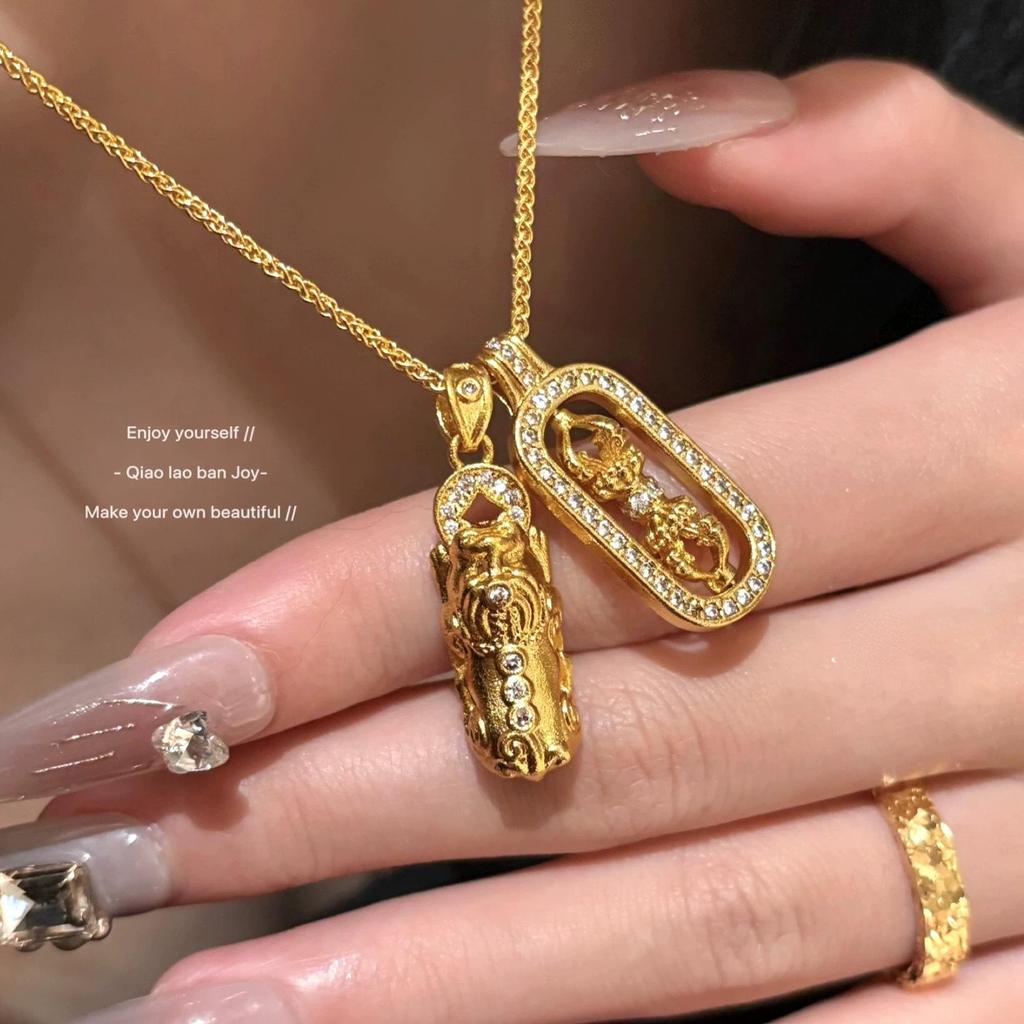 Collier pendentif Pixiu Vajra chinois luxueux pour femmes