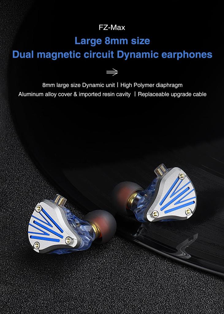 TRN-MT4 Pro 2DD In-Ear Earphones, Wired, with T-tips, FZFT1, FZmax, and Seahorse (Lucky Bag C)