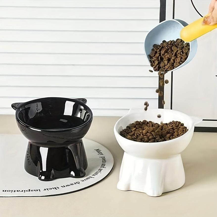 cat bowl, anti vomiting 15 degree tilted cat tray, stable base, not easy to overturn, pet drinking or food feeding station