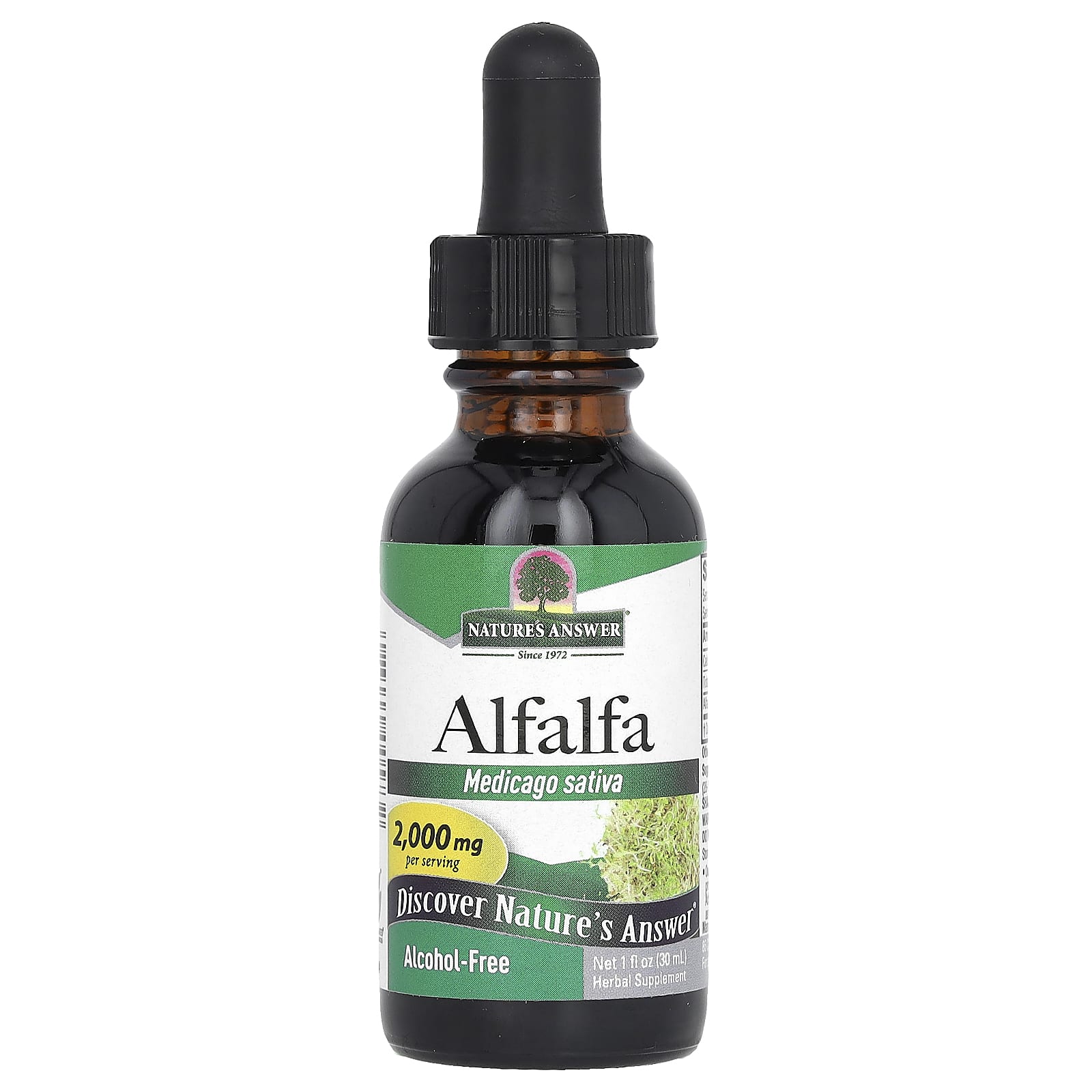 

Nature S Answer, Alfalfa, Alcohol Free, 2,000Mg, 30Ml(1Fl Oz)