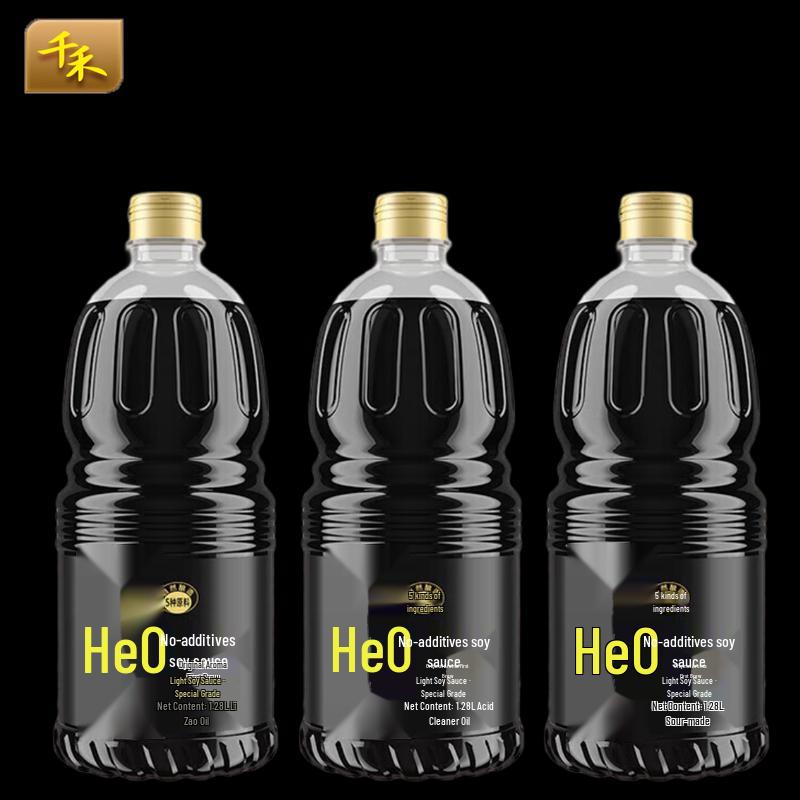 Qianhe Zero Additive Premium Dark Soy Sauce (3 x 1.28L)