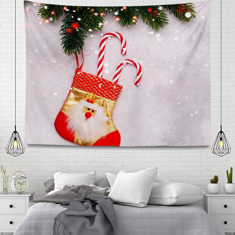 Seria wiszących gobelinów z tkaniny w stylu bożonarodzeniowym