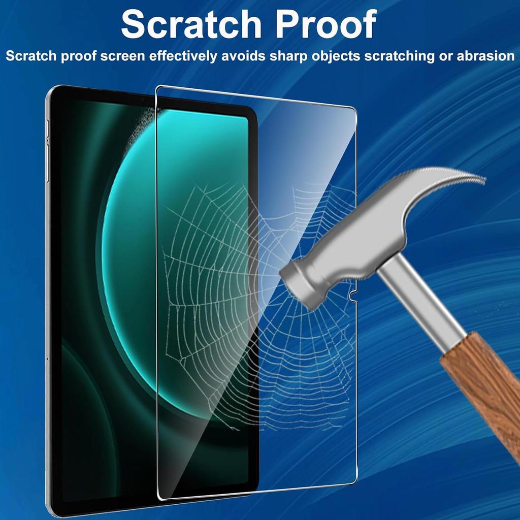 For Samsung Galaxy Tab S10 FE/Tab S10 FE/S9 FE Case Clear TPU Tablet Cover+2Pcs Tempered Glass Screen Protector