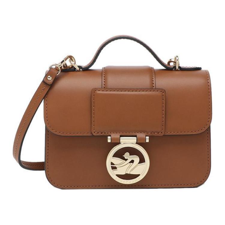 Longchamp Box-Trot 17 Flap Closure Adjustable Shoulder Strap Mini Handheld Shoulder Crossbody Bag Women Bags Brown 10180HAU504
