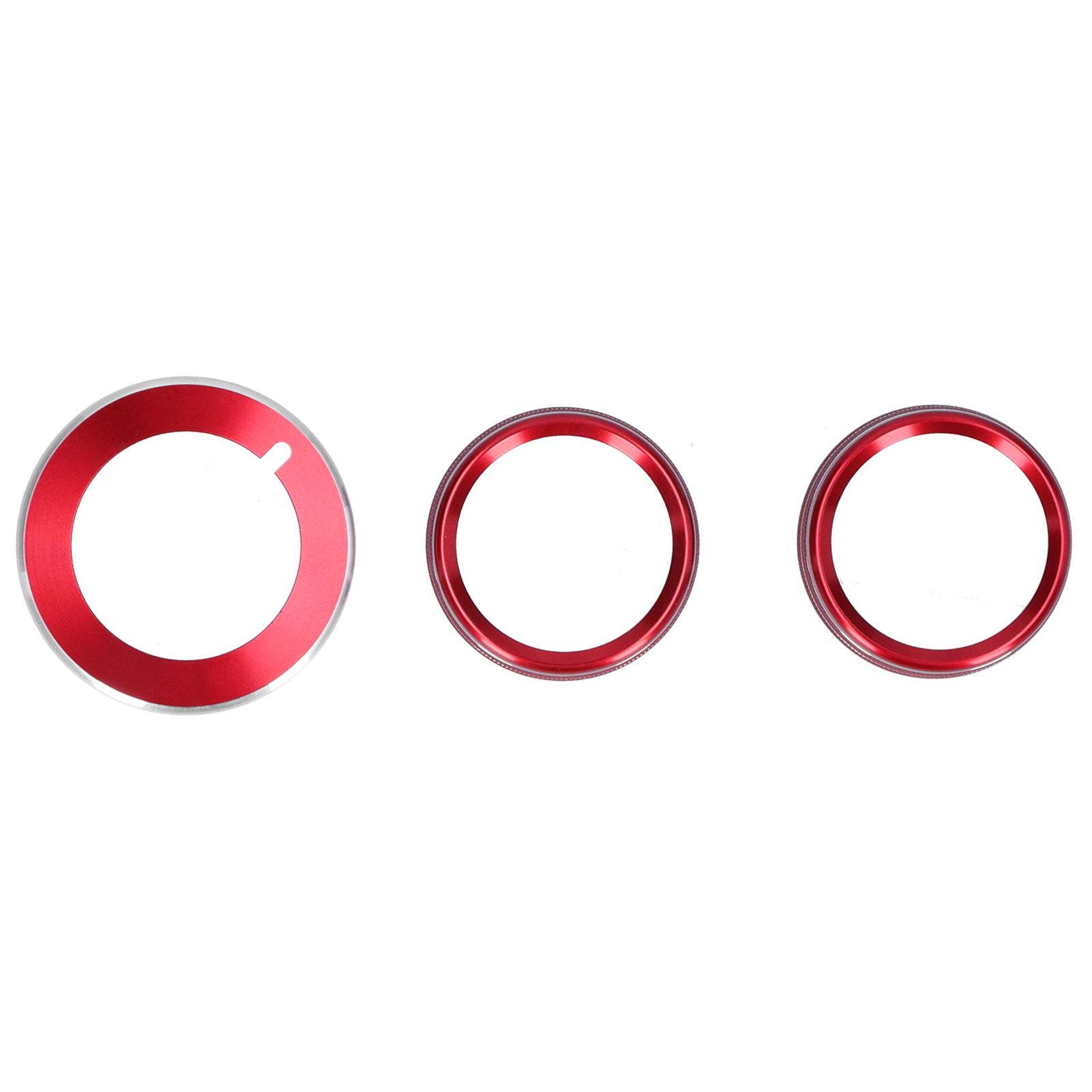 

3 шт. Декоративные кольца на кнопки кондиционера, накладки на ручки фар, подходят для Ford Mustang 20152020