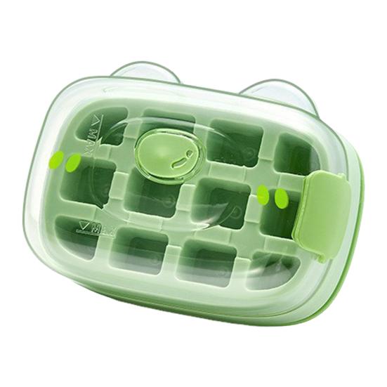 

Форма для кубиков льда, бутылка для воды 2 в 1, милый дизайн медведя, форма для кубиков льда с крышкой, портативная морозильная камера, стакан для бутылок со льдом для путешествий и семьи S светло-зеленый