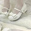 Cute Butterfly-knot Women Lolita Mary Jane Shoes Concise Thick Heel Leather Shoes 2026  Spring Autumn Ladies Dress Pumps