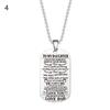 Simple Gift Vintage Ball Chain To My Daughter Tag Pendant Necklace Guard