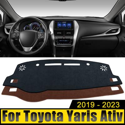 Für Toyota Yaris Ativ 2019 2020 2021 2022 2023 Auto-Armaturenbrett-Abdeckung, Sonnenschutz, Anti-UV-Teppiche, rutschfeste Matten