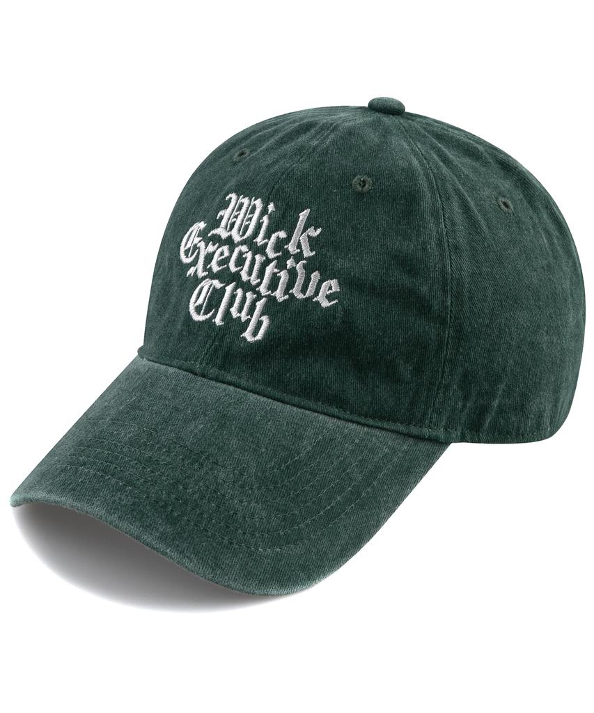 Wig Gothic Executive Club Stonewashed Ball Cap - Green