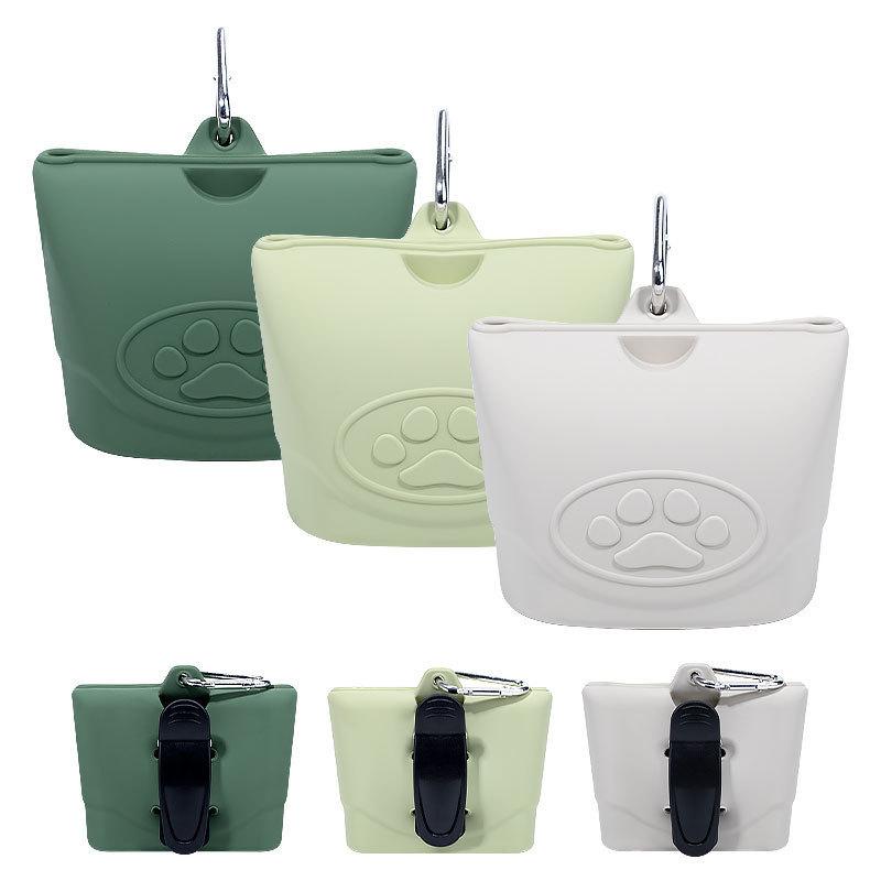 

Silicone Dog Treat Pouch,Clip on Portable Training Container,Convenient Magnetic Buckle Closing and Waist Clip,Portable Training темно-зеленого