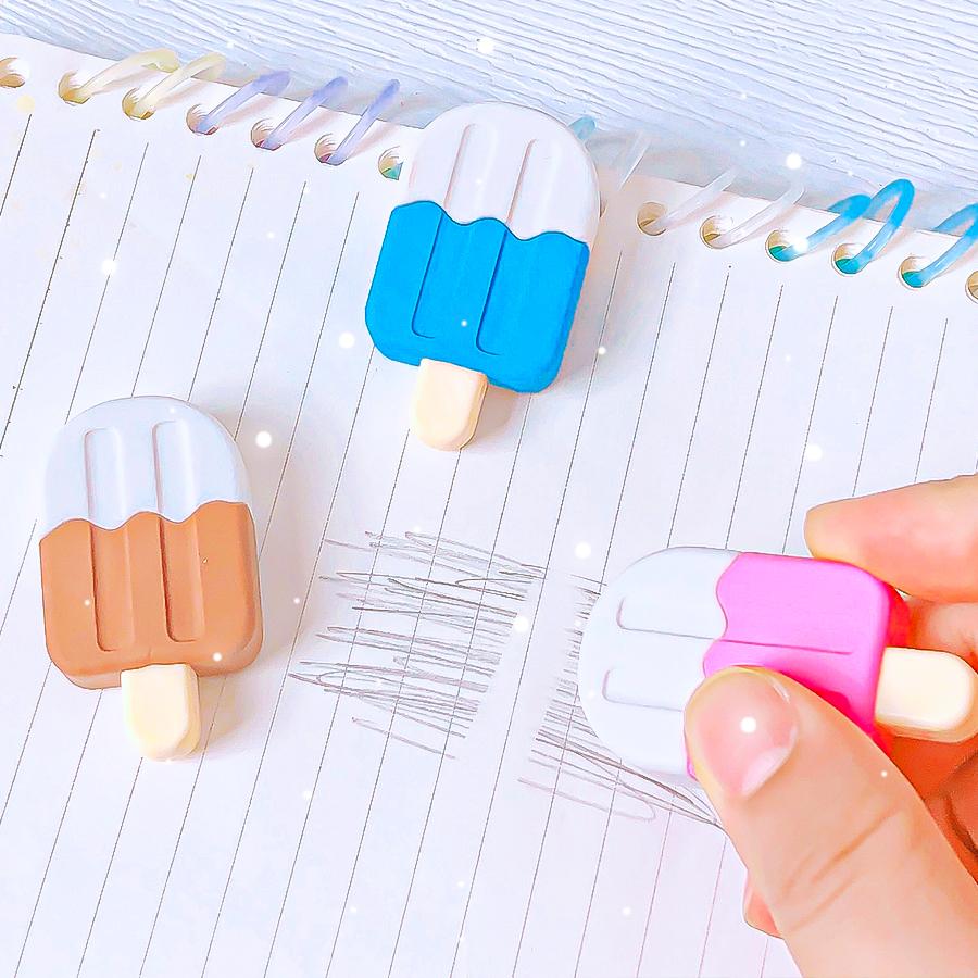 kawaii stationery back to School supplies cute things rubber children's erasers ice cream funny erasers Aesthetic stationery