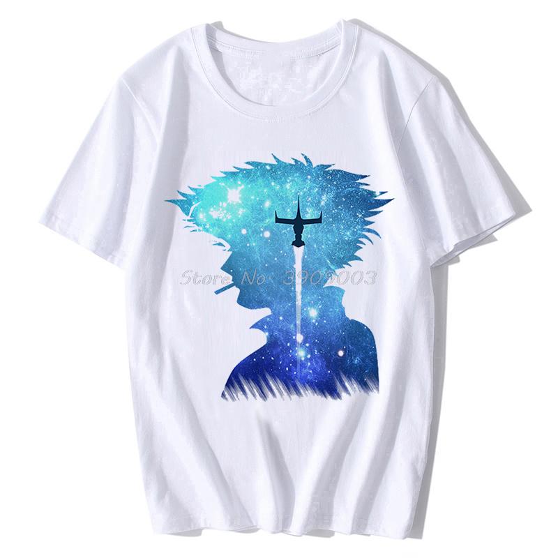 Bounty Hunter Cowboy Space Bebop Spike Spiegel Funny Anime Tshirt Men Cotton Casual Funny T Shirt Unisex Streetwear T-shirt