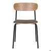 Lot de 2 chaises 51x47x77 cm en tissu marron et naturel