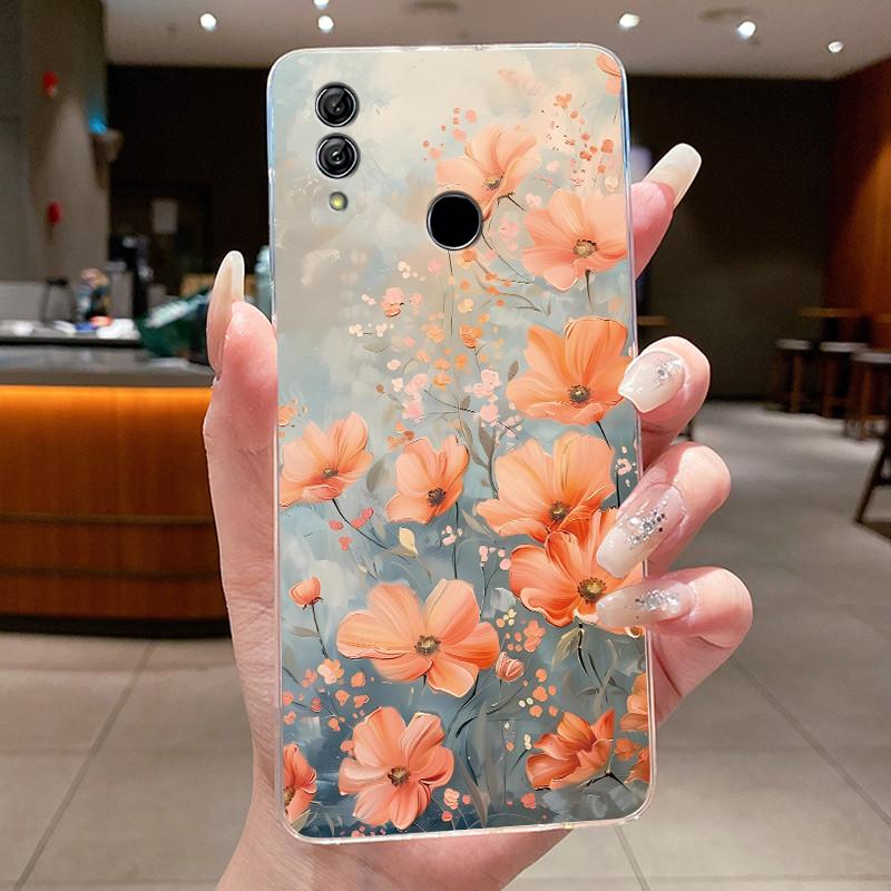 Phone Case For Honor 10 Lite/Huawei P Smart 2019 Coque Butterfly Bow Protective Casing Transparent Soft Silicone TPU Cover Funda