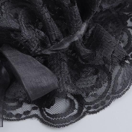 Neck Scarf with Lace Embroidery Retro Style Multi Layer Design Palace Collar Winter Outdoor Cycling Versatile Fashion Accessory