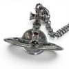 Excellent Necklace New Small Orb Rhinestone Cancer Metallic Used