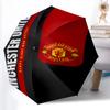 1pz Ombrello Automatico Robusto a 8 Stecche, Ombrello Manchester United Manchester City, Stampato Digitalmente, Ombrello Pieghevole per Uso Esterno in Movimento