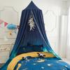 Mosquiteiro de Cama Cortina de Cama Tenda Infantil Tenda de Brincar Castelo Redondo Suspenso para Interior Decoração de Quarto Infantil