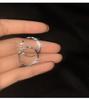 Korean Style S925 Sterling Silver Minimalist Twisted Wave Band Ring for Women - Simple, Elegant, Stacking Ring, New Trend