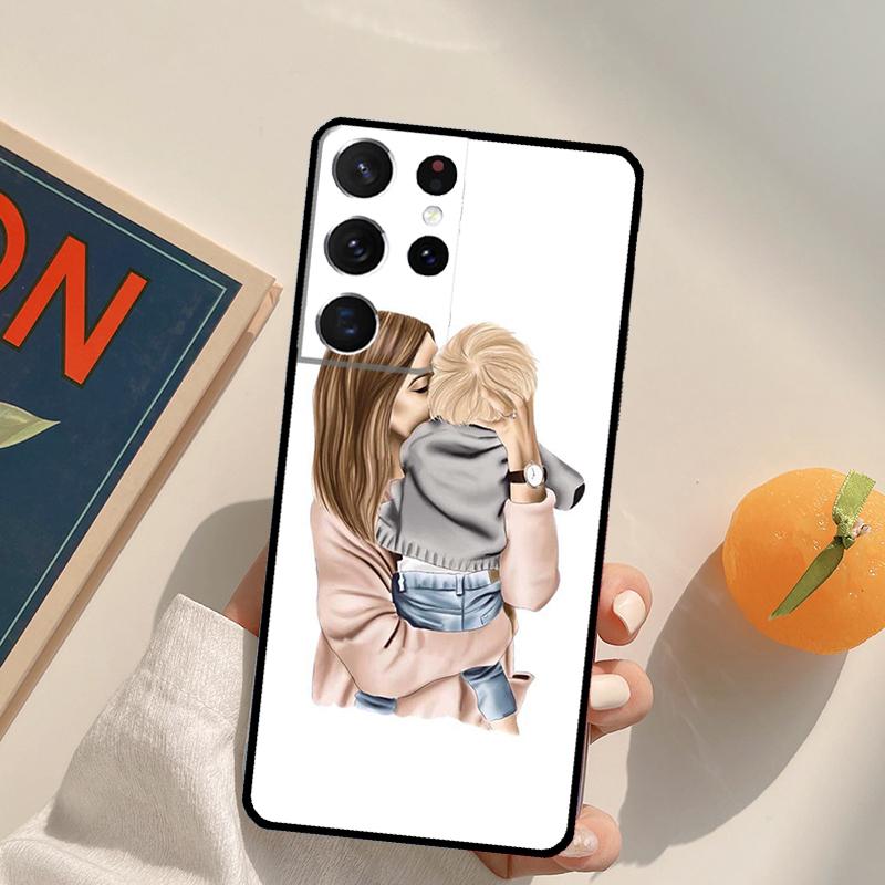 Mom Daughter Girl Son Dad Phone Case For Samsung Galaxy S26 S25 S20 S21 S22 S23 S24 Ultra S10 Plus S25 FE Back Cover