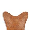 Leather Living Room Chairs-Leather Butterfly Chair-Hand Weaved Tan Brown Leather Butterfly Chair-Handmade with Black Powder Coated Folding Iron Frame.