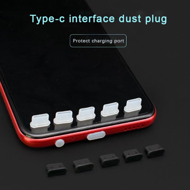 3 Stück Typ-C Staubschutzstecker Handy USB Ladeanschluss Schutzabdeckung Staubschutzkappe