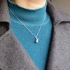 Platinum Plated Necklace Vintage Money Bag Pendant Necklace Jewelry