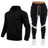 220g Solid Color Pullover Men's Women's Hoodie Sports Set Fleece Hooded Sweatshirt