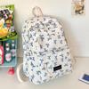 Bow Print School Backpack Preppy Bookbag Laptop Bag for Teen Girls