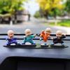 Shaking Head Monk Car Ornament Set - Cute Interior Decoration for Men and Women