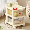 Multi-Layer Drawer Storage Rack Trolley Style Household Storage Cabinet  Kitchen Organization