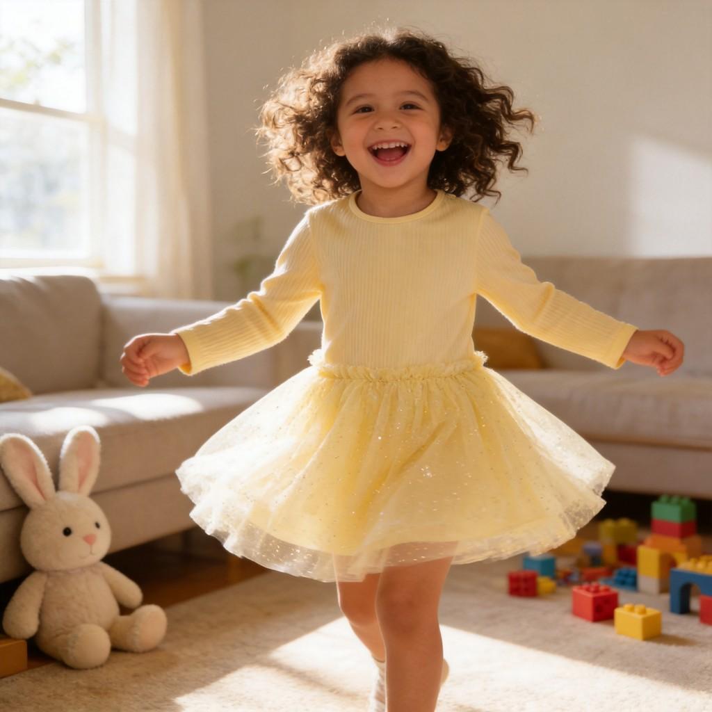 Girl Princess Dress With Cotton Fabric For Kids