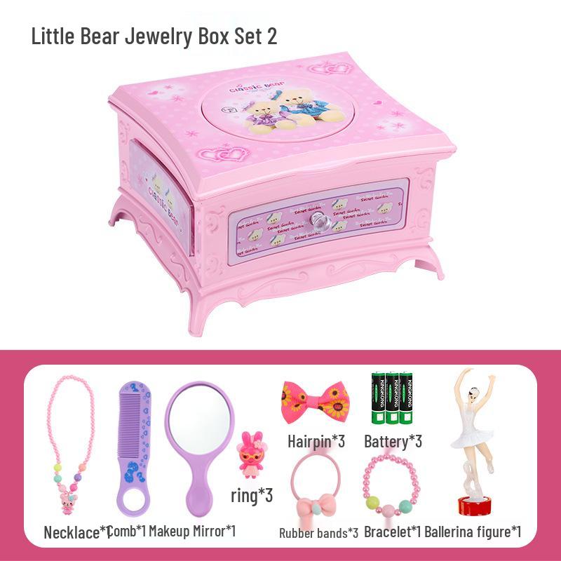 Little Girl Princess Ballet Music Box - Rotating Crystal Ball Birthday Gift for Children