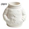 Cute Festive Gift for Women 3D Printed Sweater Pen Holder, Creative Desk Organizer with Elk Snowflake Relief Home Durable Holder Office School
