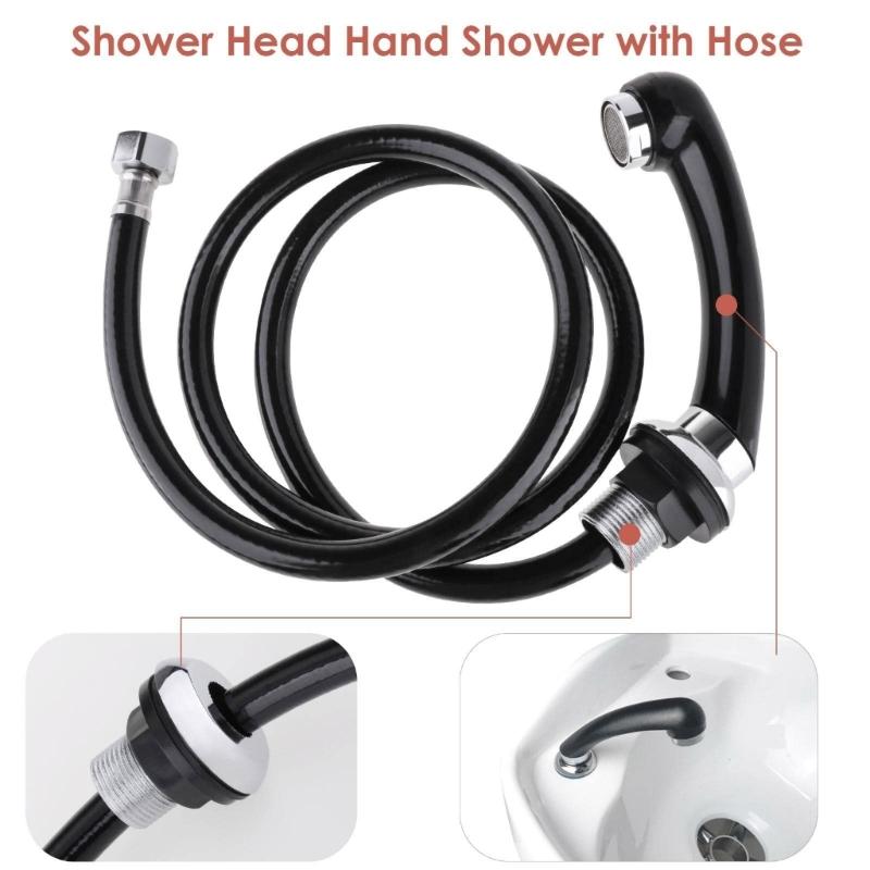 Bathroom Faucet Connector Water Sprayer Handheld Showerhead Shampoo Bowl Sprayer Head with Hose Easy To Install