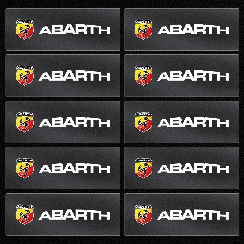 HIBWO1 Car Steering Wheel Badge Stickers Car Door Handle Label Decal For Fiat Abarth 595 Abarth 500 Abarth 124 Spider Car Accessories