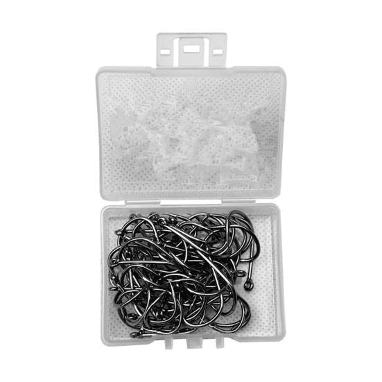 1 Box Wide Crank Verschiedener Stahl Praktisch J-Haken Carbon Spezifikationen Angeln Scharf Widerhaken Angeln