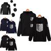 Bluza z kapturem No Kyojin Attack On Titan Wings Przytulny pulower dla najwyższego komfortu**