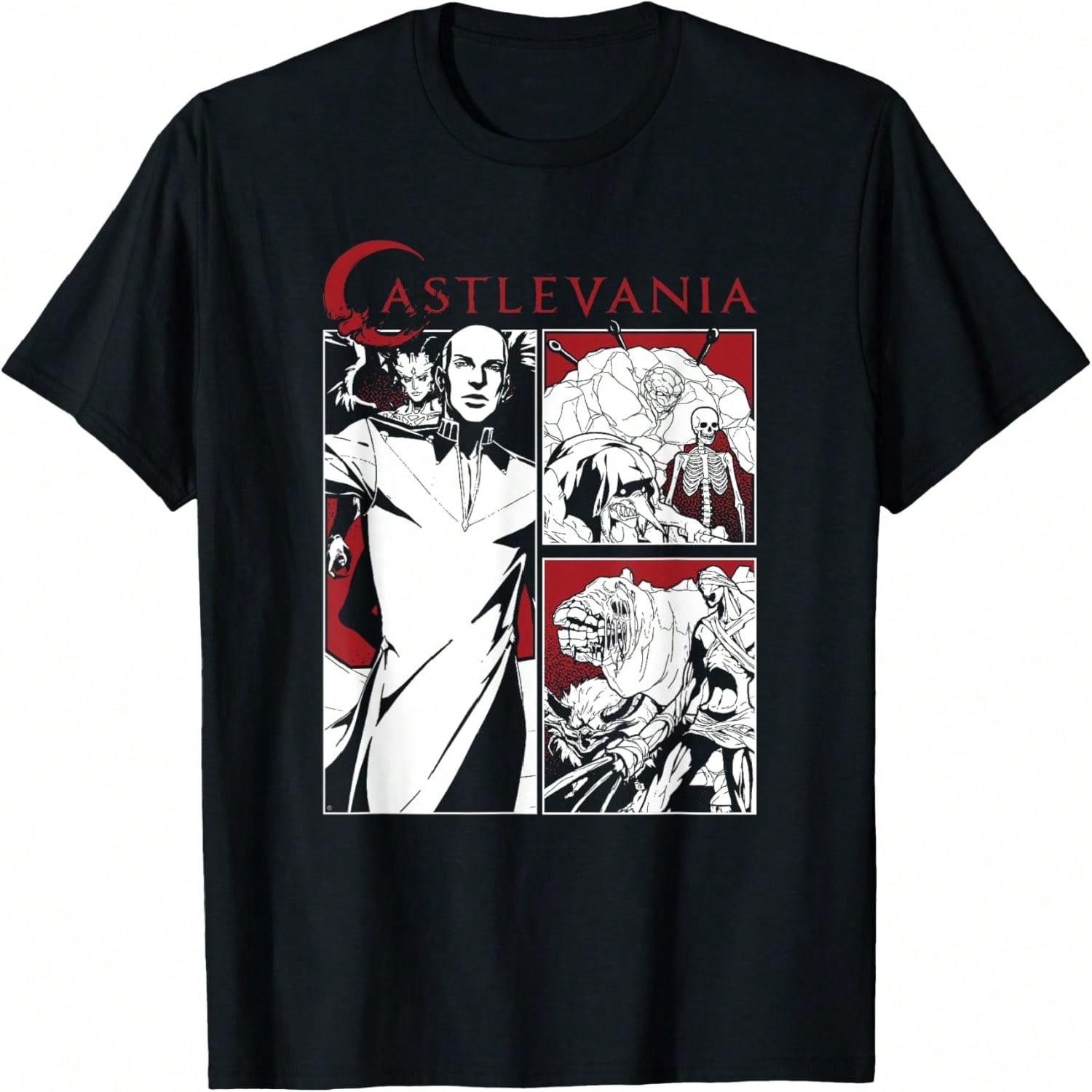 Castlevania unisex s Alucard Kanji T-Shirt, Black, Small S разноцветный